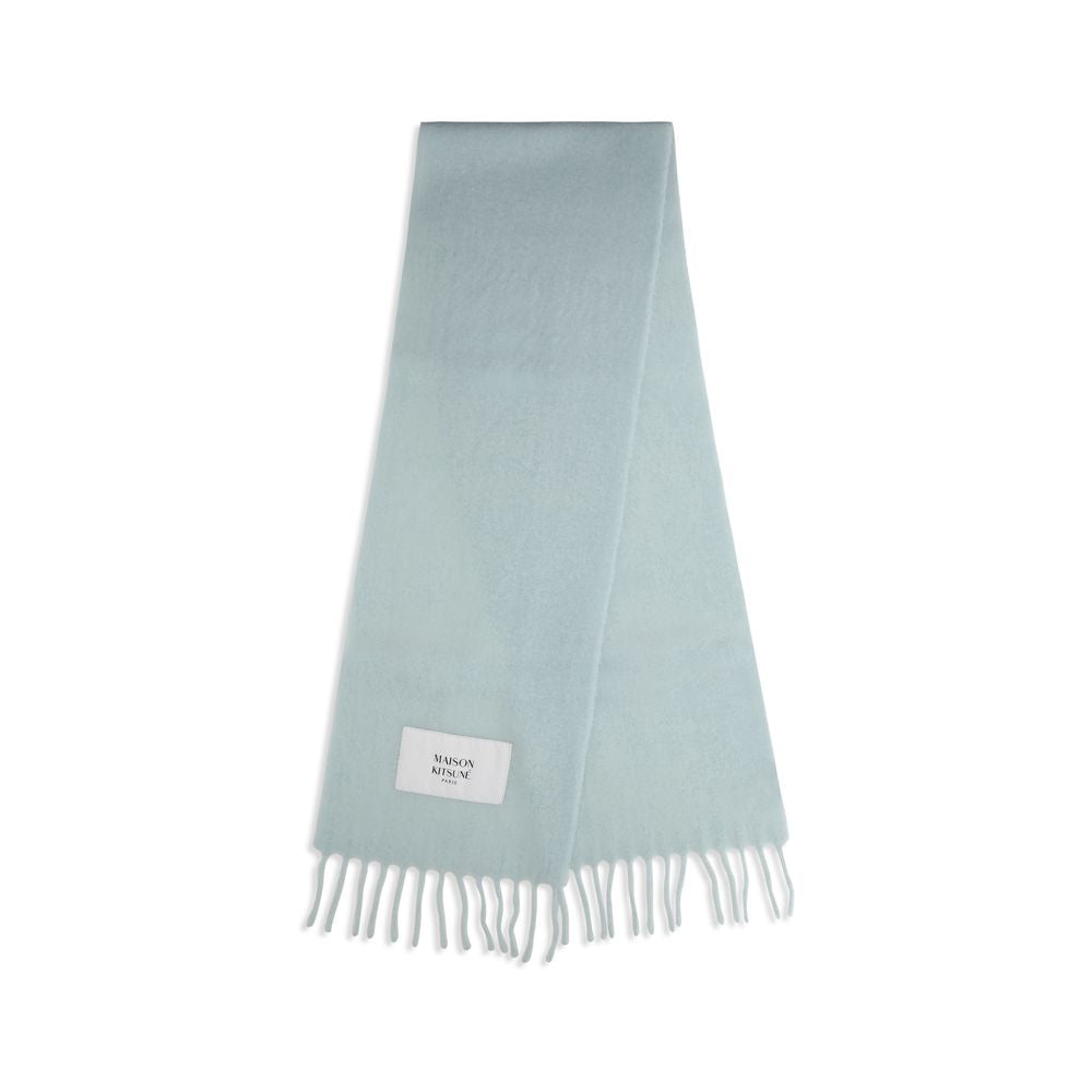 Maison Kitsuné Blue Polyamide Scarf