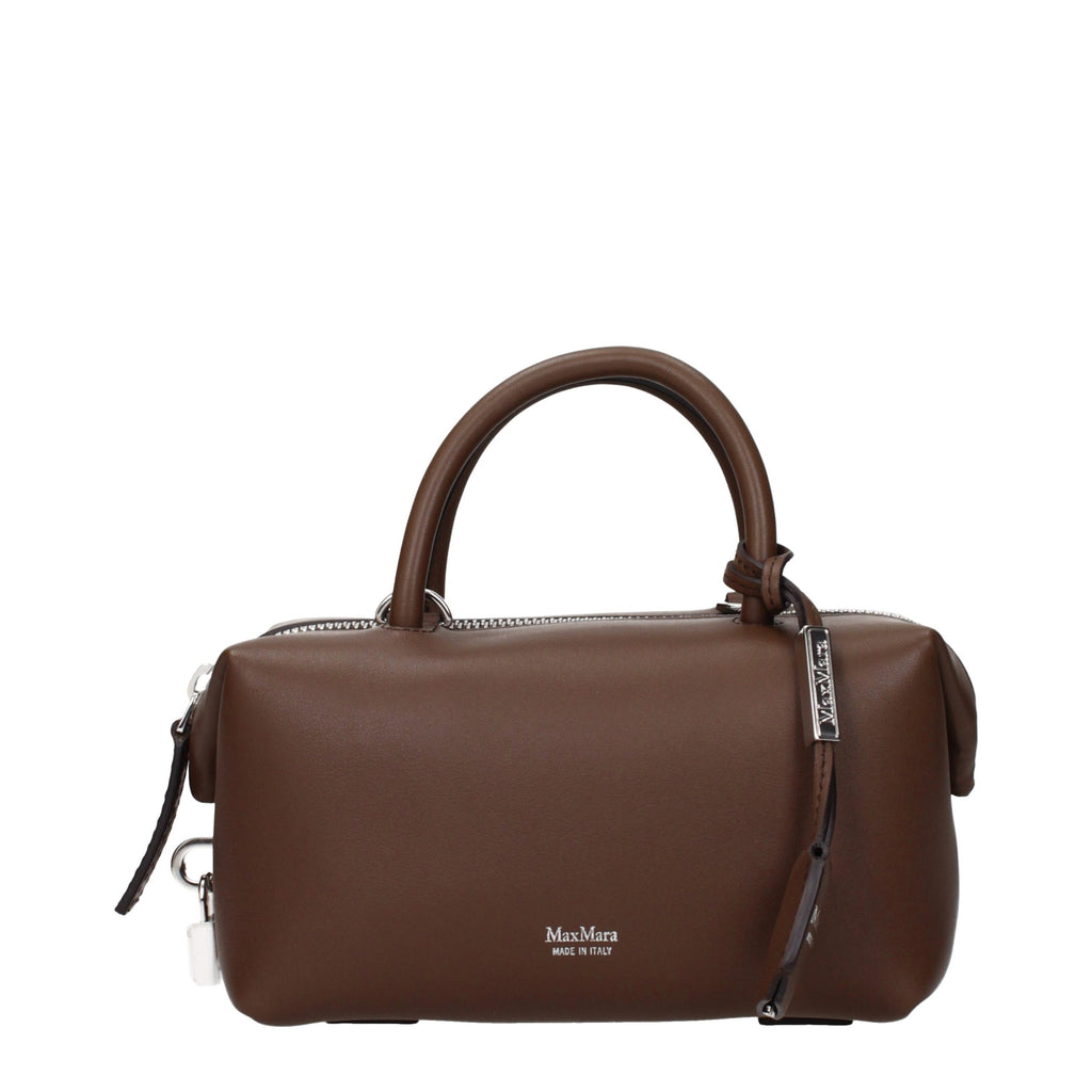 Max Mara Braune Lederhandtasche
