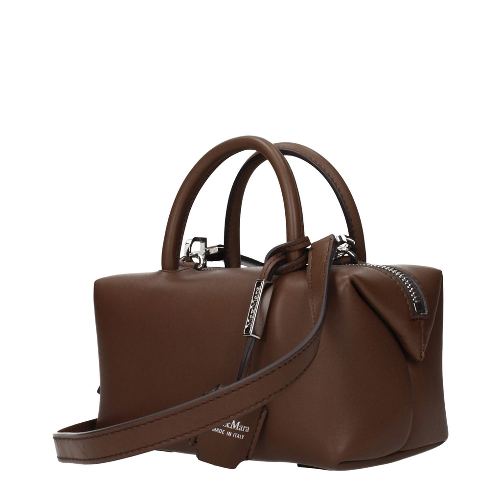 Max Mara Braune Lederhandtasche