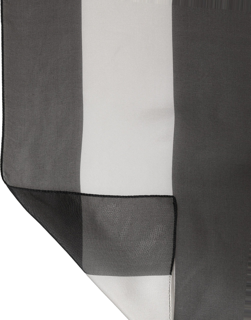 Dolce & Gabbana Black White Stripe Silk Shawl Stole Scarf