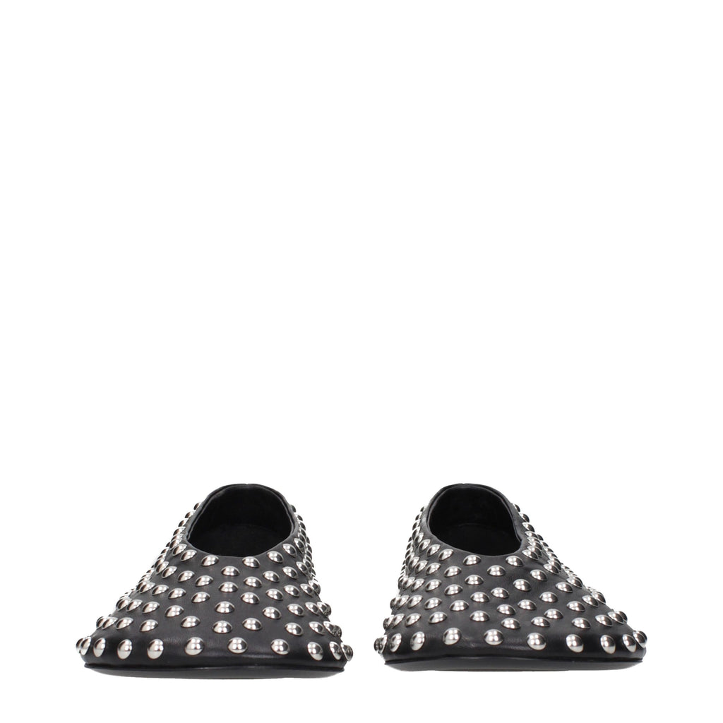 Jil Sander Black Leather Ballet Flats
