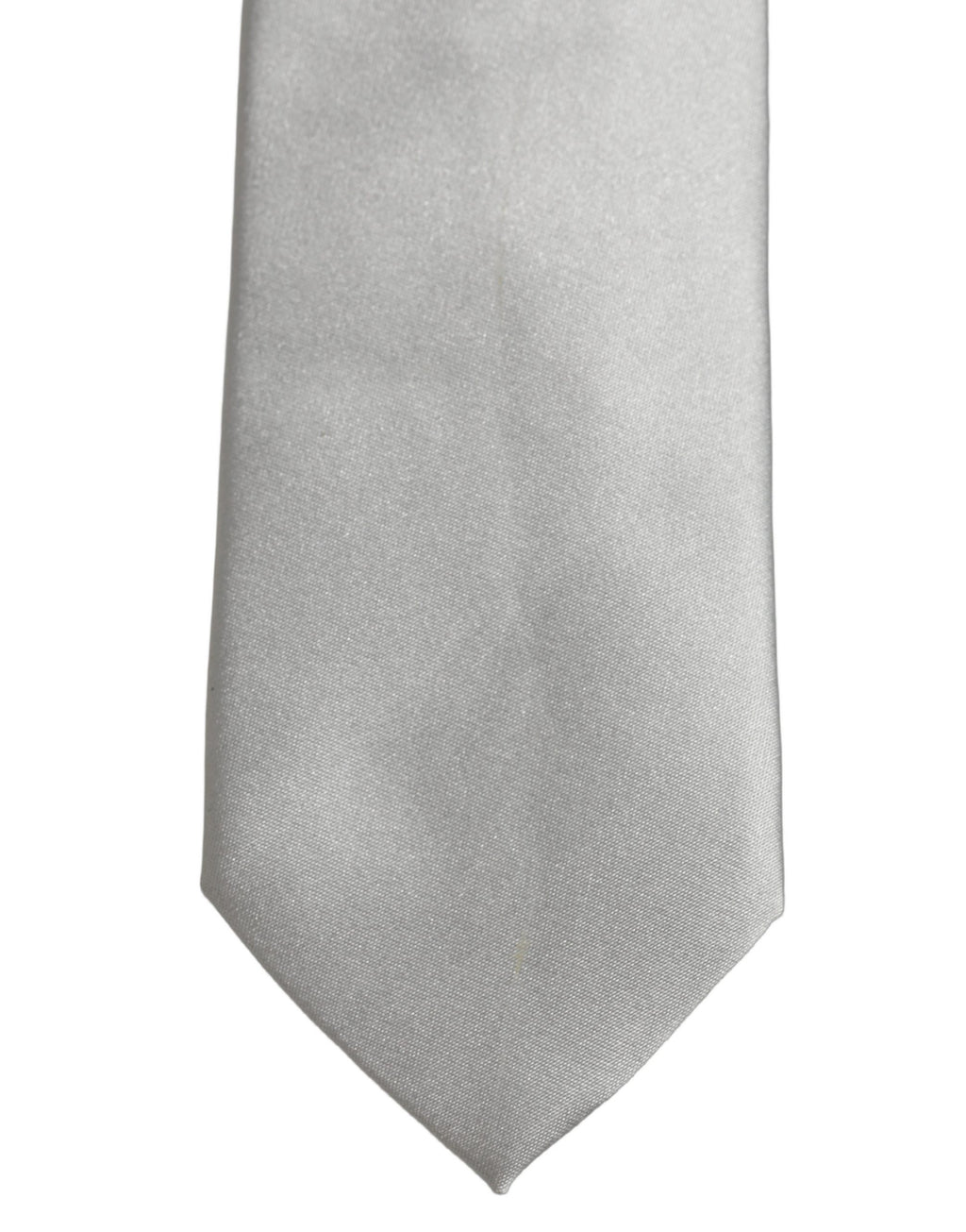 Dolce & Gabbana Gray Satin 100% Silk Adjustable Tied Men Necktie Tie