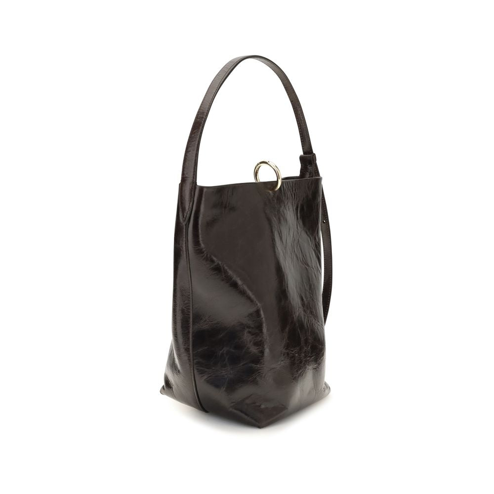 Sac seau Benedetta Bruzziches en cuir de veau noir Bos Taurus