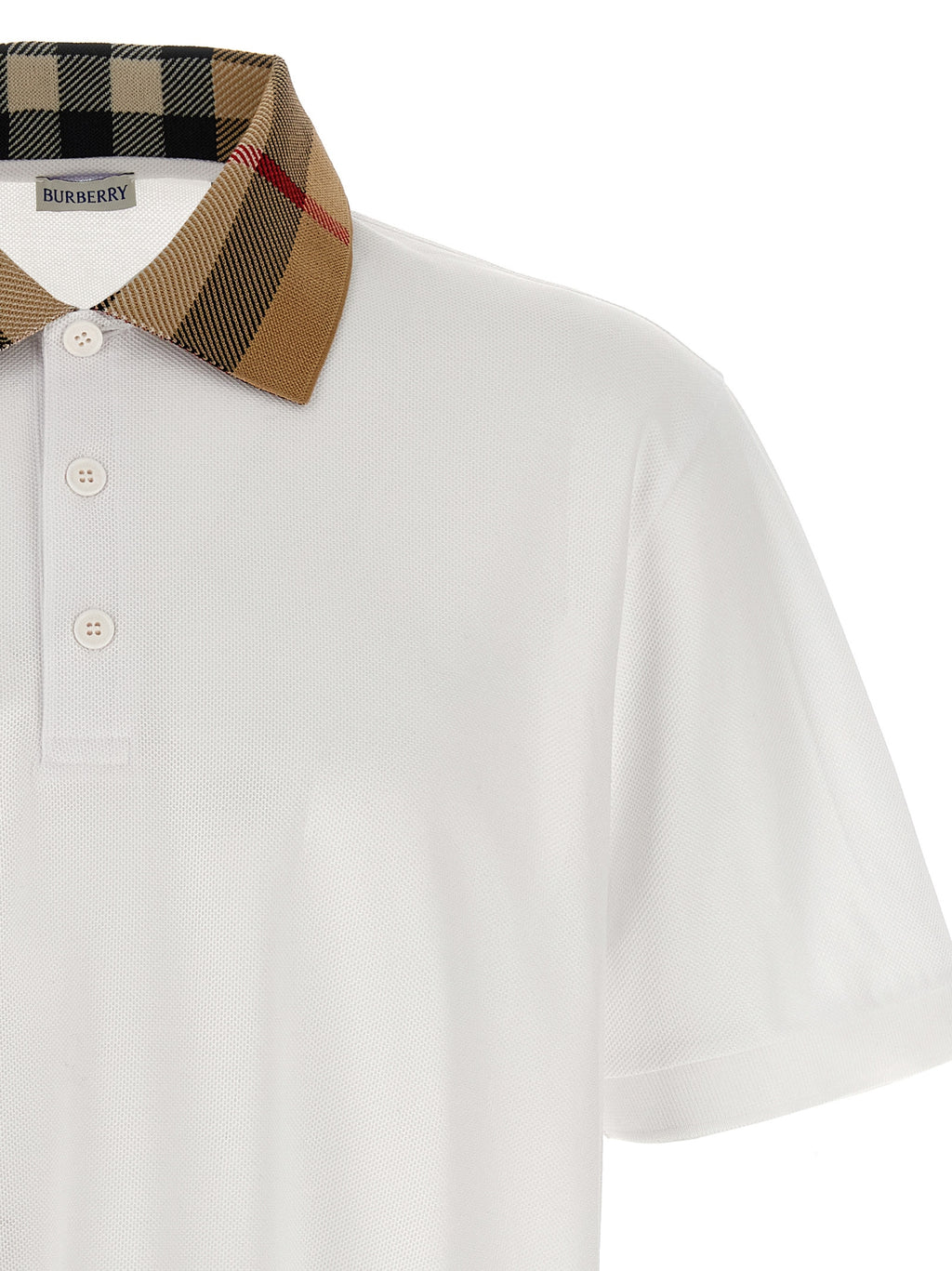 Polo Burberry en coton blanc