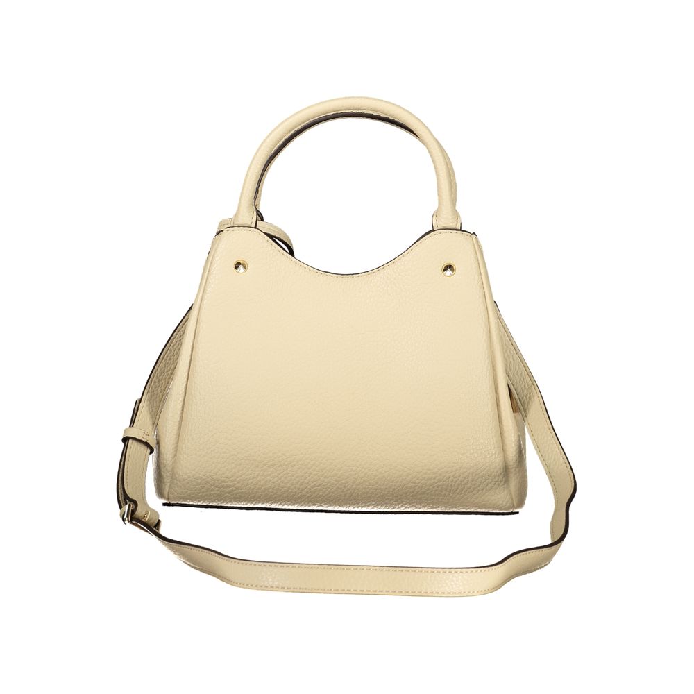 Guess Jeans Beigefarbene Handtasche aus Polyethylen