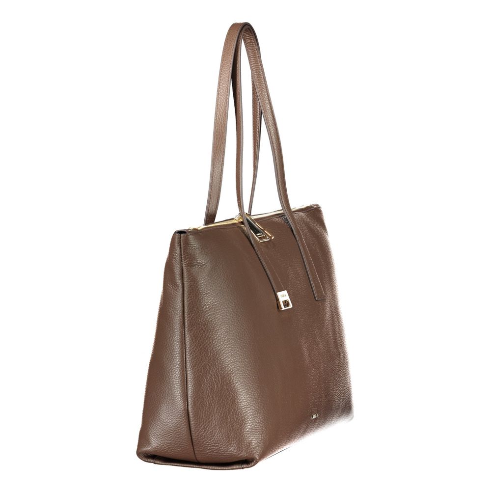 Damenhandtasche aus braunem Leder von Furla