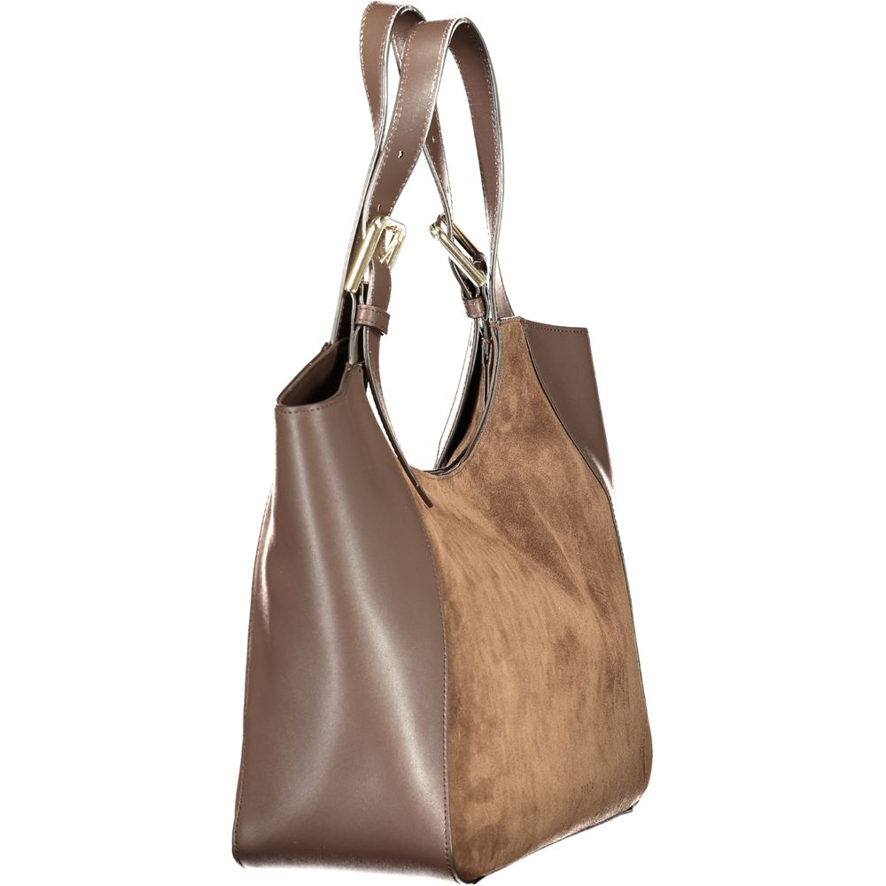 Damenhandtasche aus braunem Leder von Furla