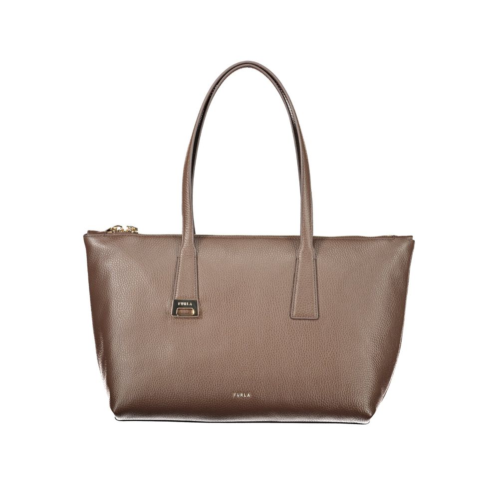 Braune Furla-Ledertasche für Damen