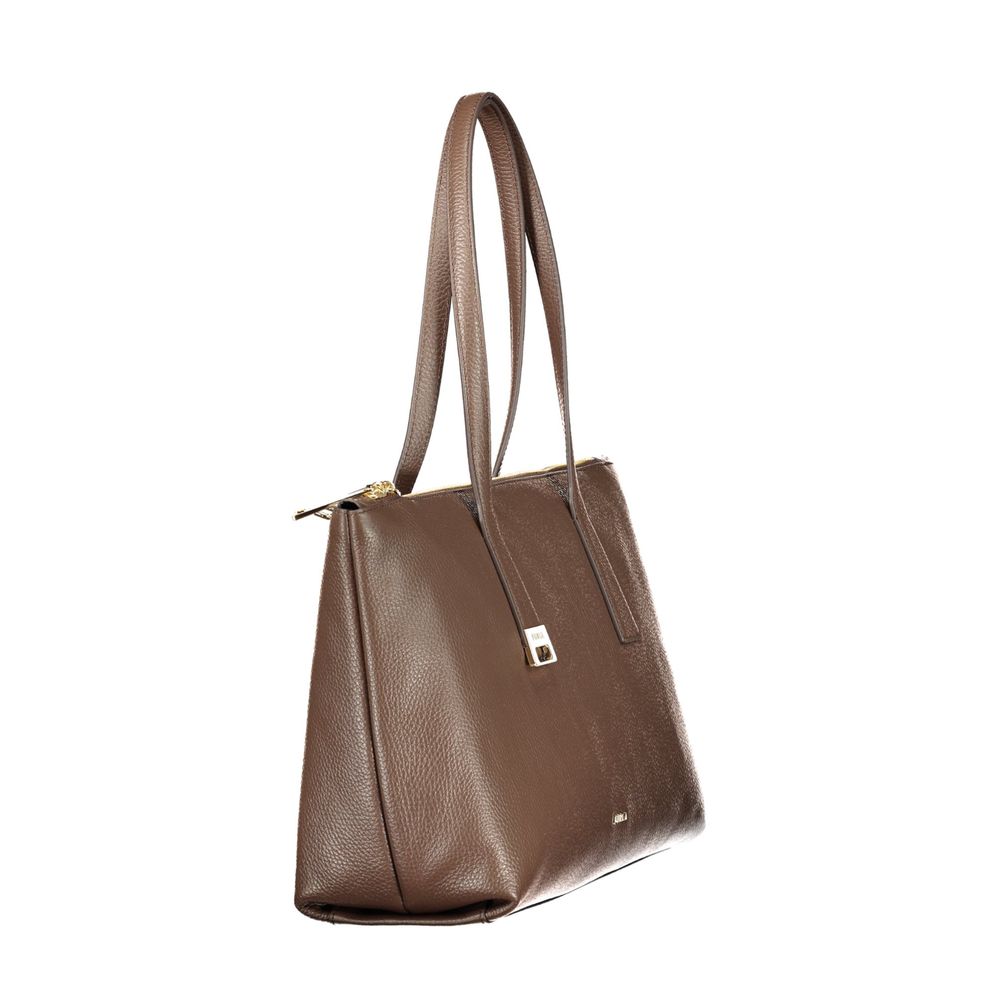 Braune Furla-Ledertasche für Damen