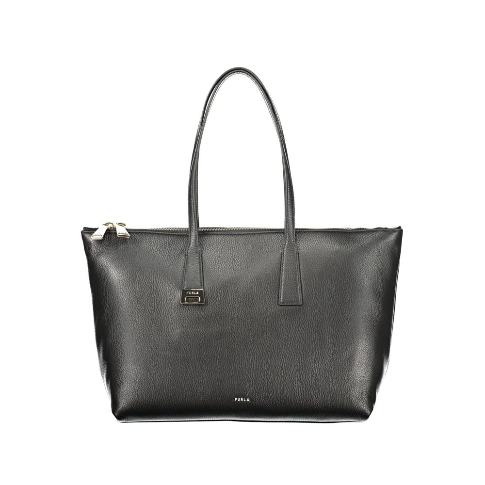 Schwarze Furla-Damentasche aus Leder