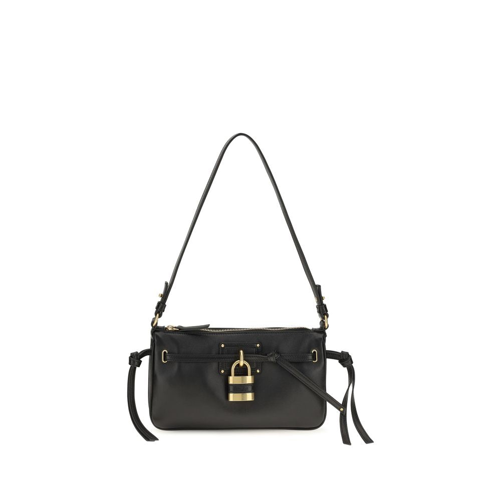 Chloé Schultertasche aus schwarzem Kalbsleder (Bos Taurus)