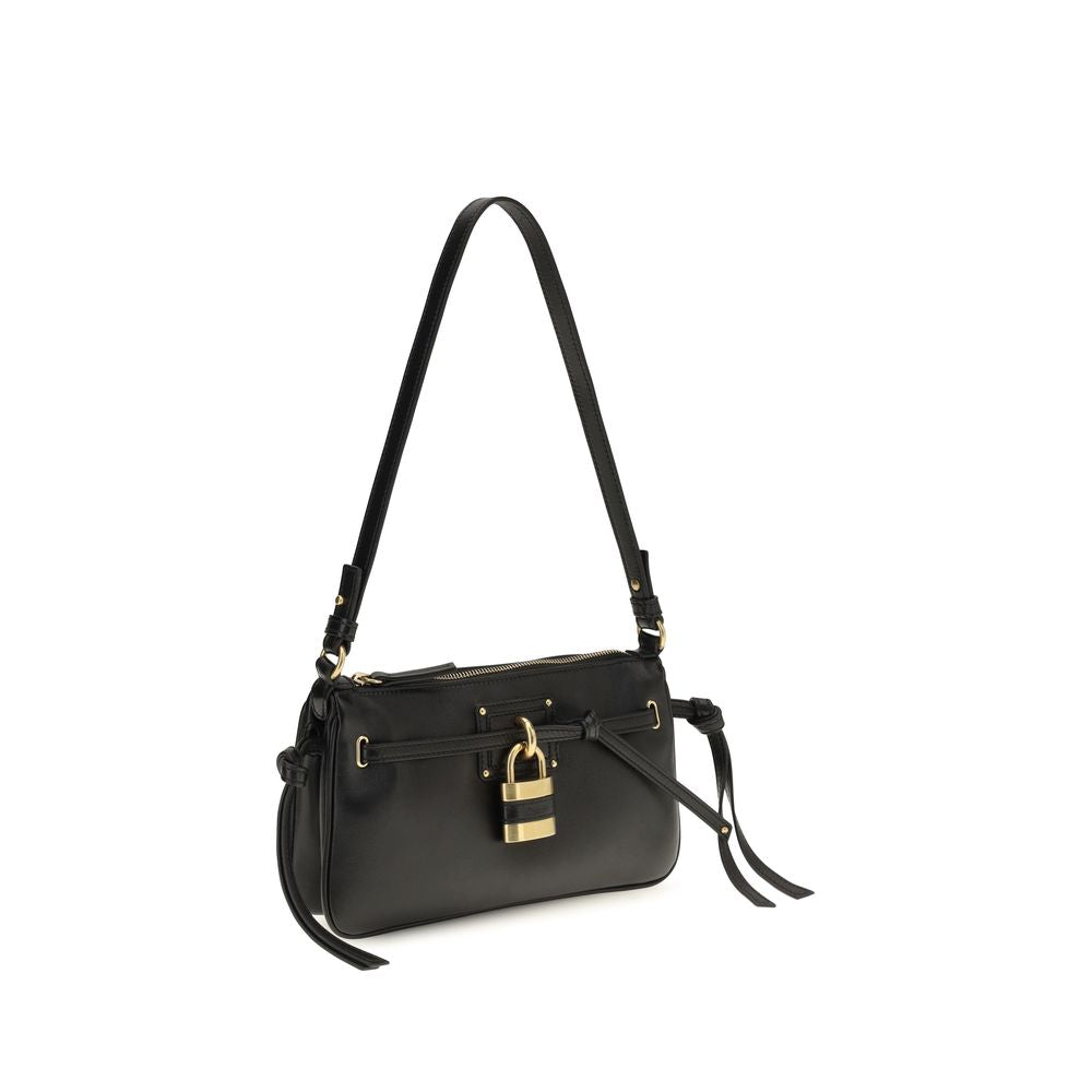Chloé Schultertasche aus schwarzem Kalbsleder (Bos Taurus)