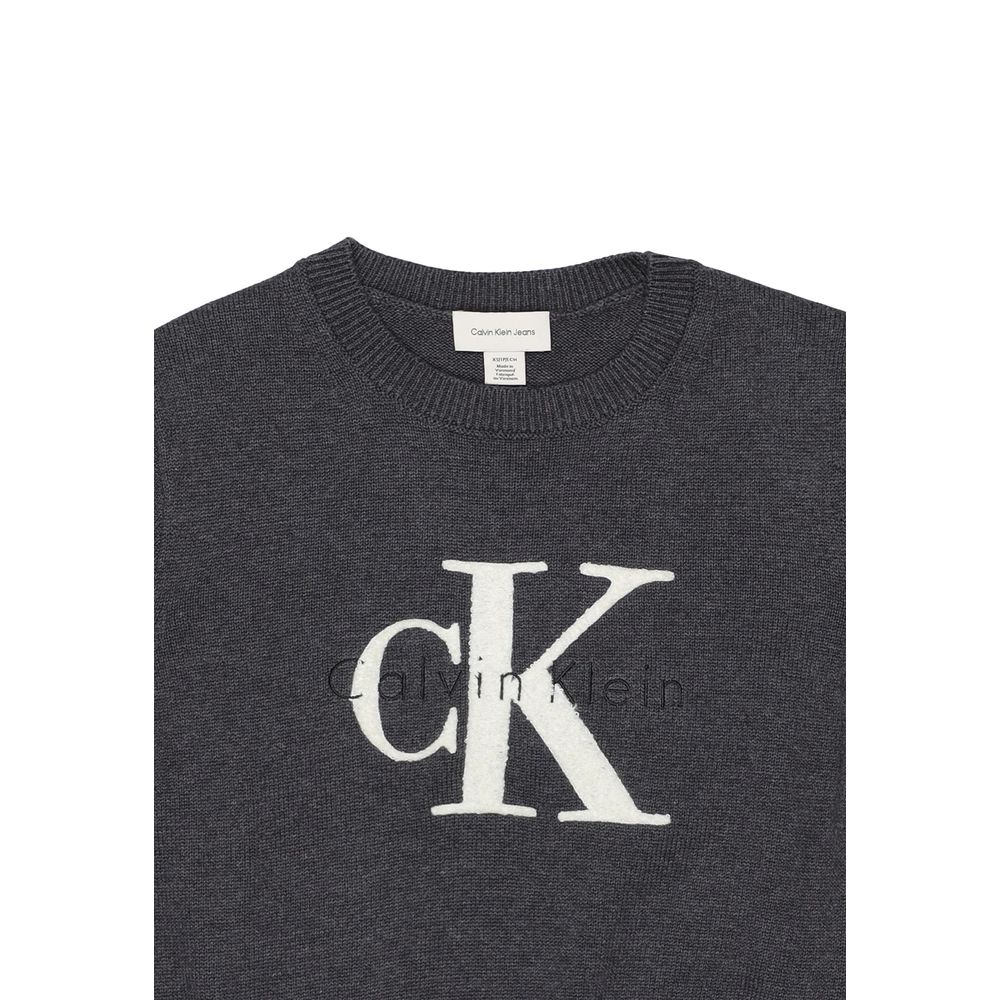Calvin Klein Jeans Gray Cotton Sweatshirt