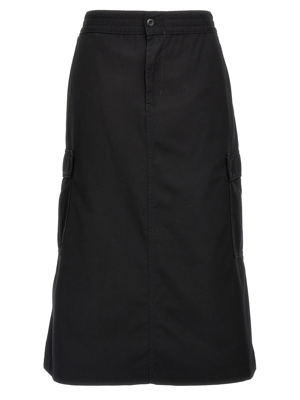 Carhartt Wip Black Cotton Midi Skirt