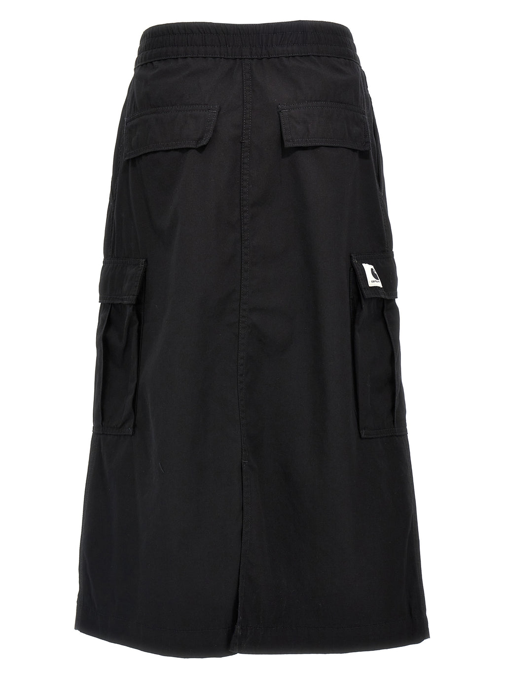Carhartt Wip Black Cotton Midi Skirt