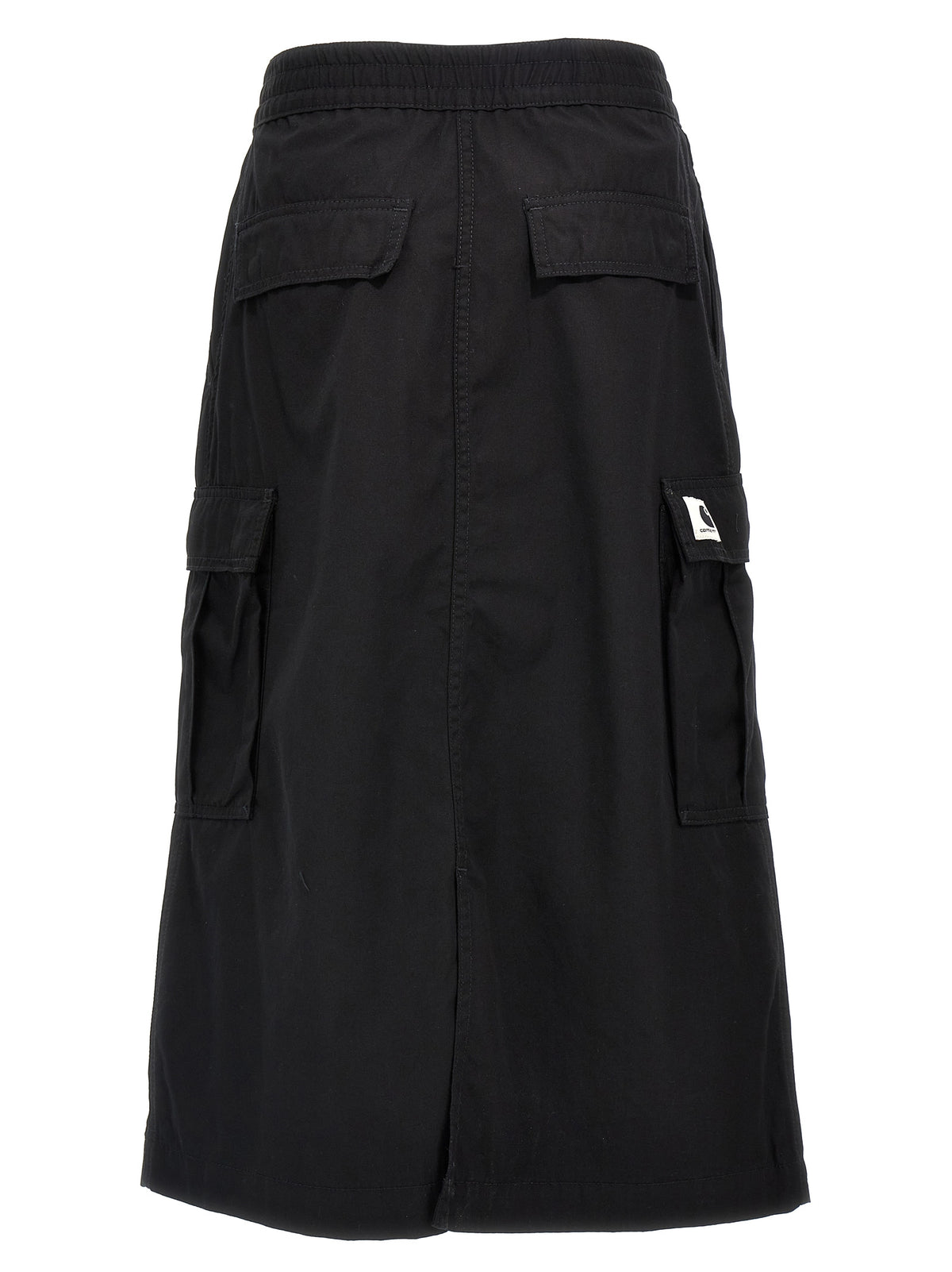 Carhartt Wip Black Cotton Midi Skirt
