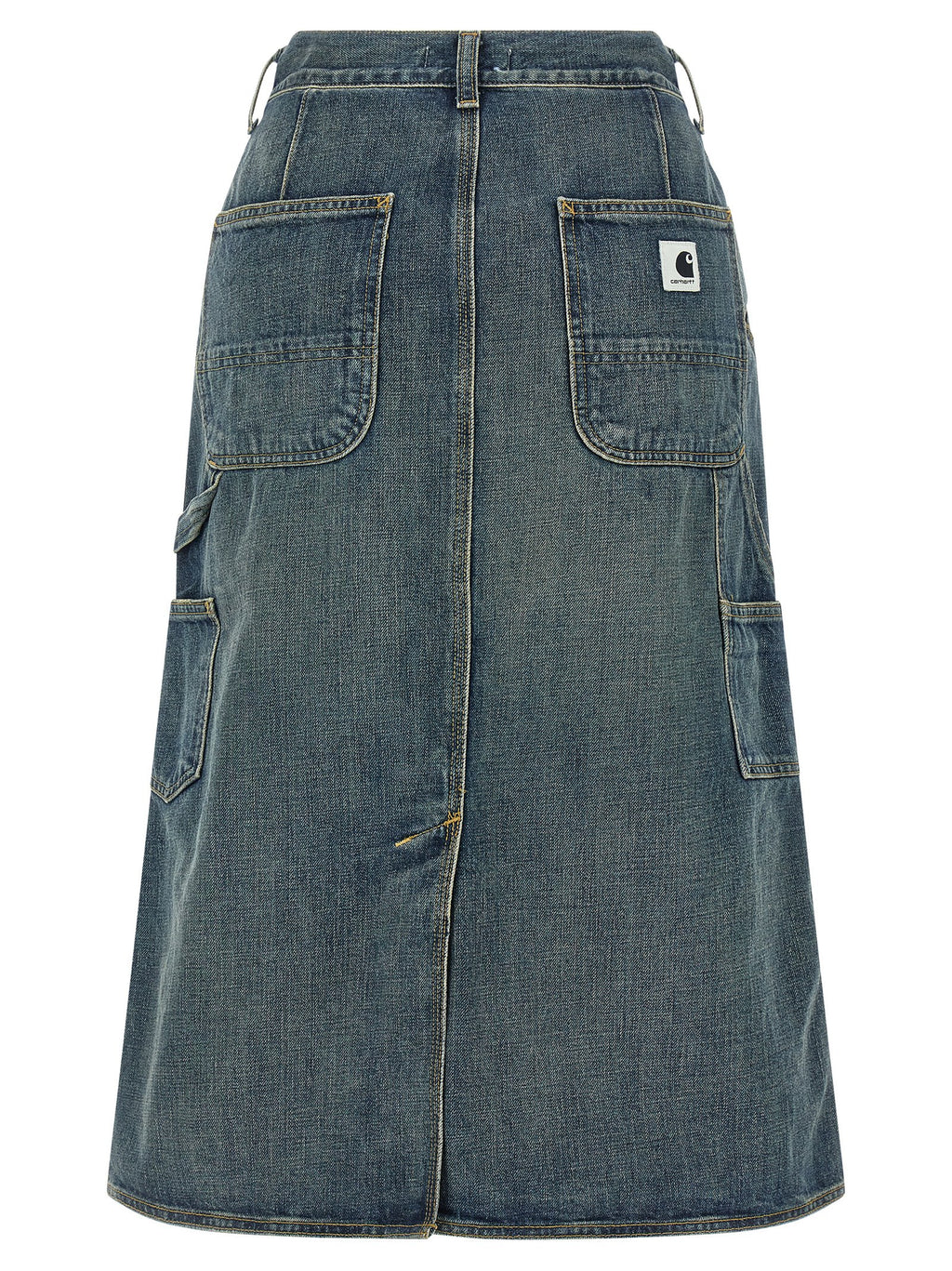Carhartt Wip Blue Cotton Midi Skirt