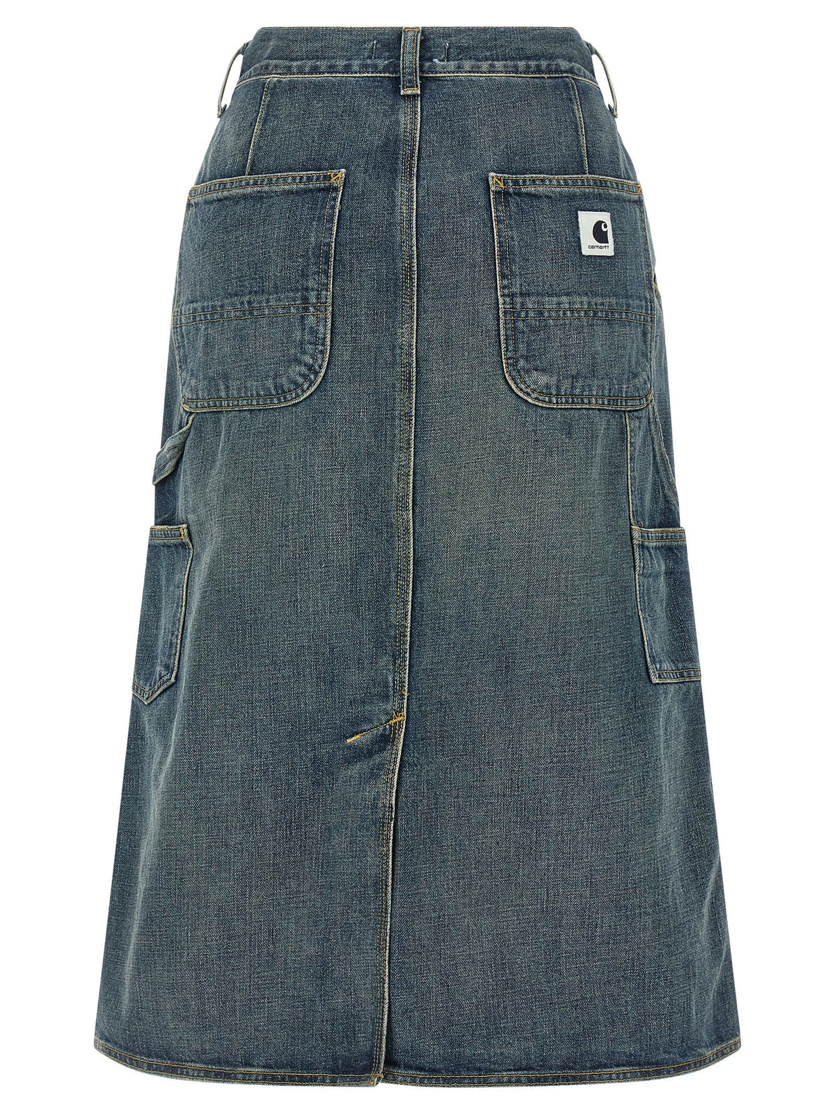 Carhartt Wip Blue Cotton Midi Skirt