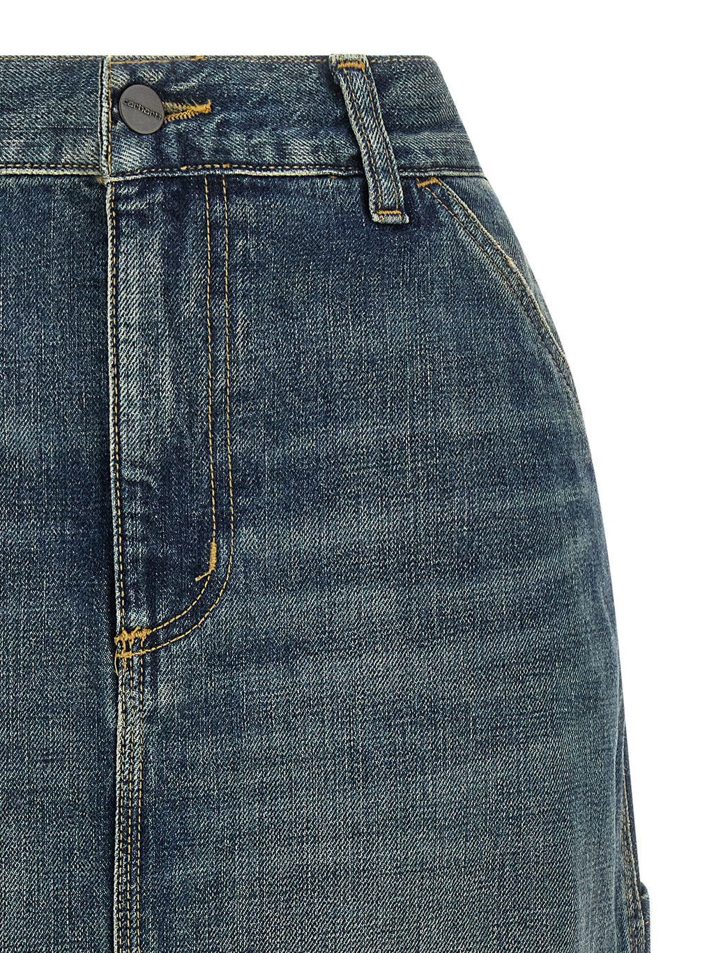 Carhartt Wip Blue Cotton Midi Skirt