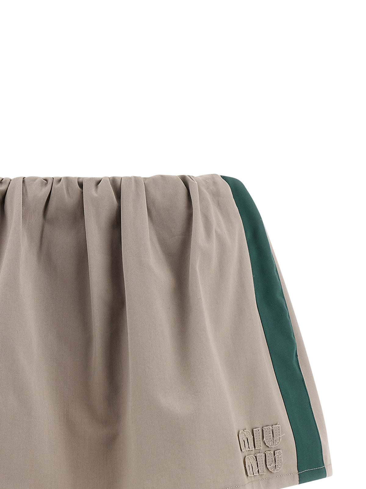 Miu Miu Gray Cotton Long Skirt