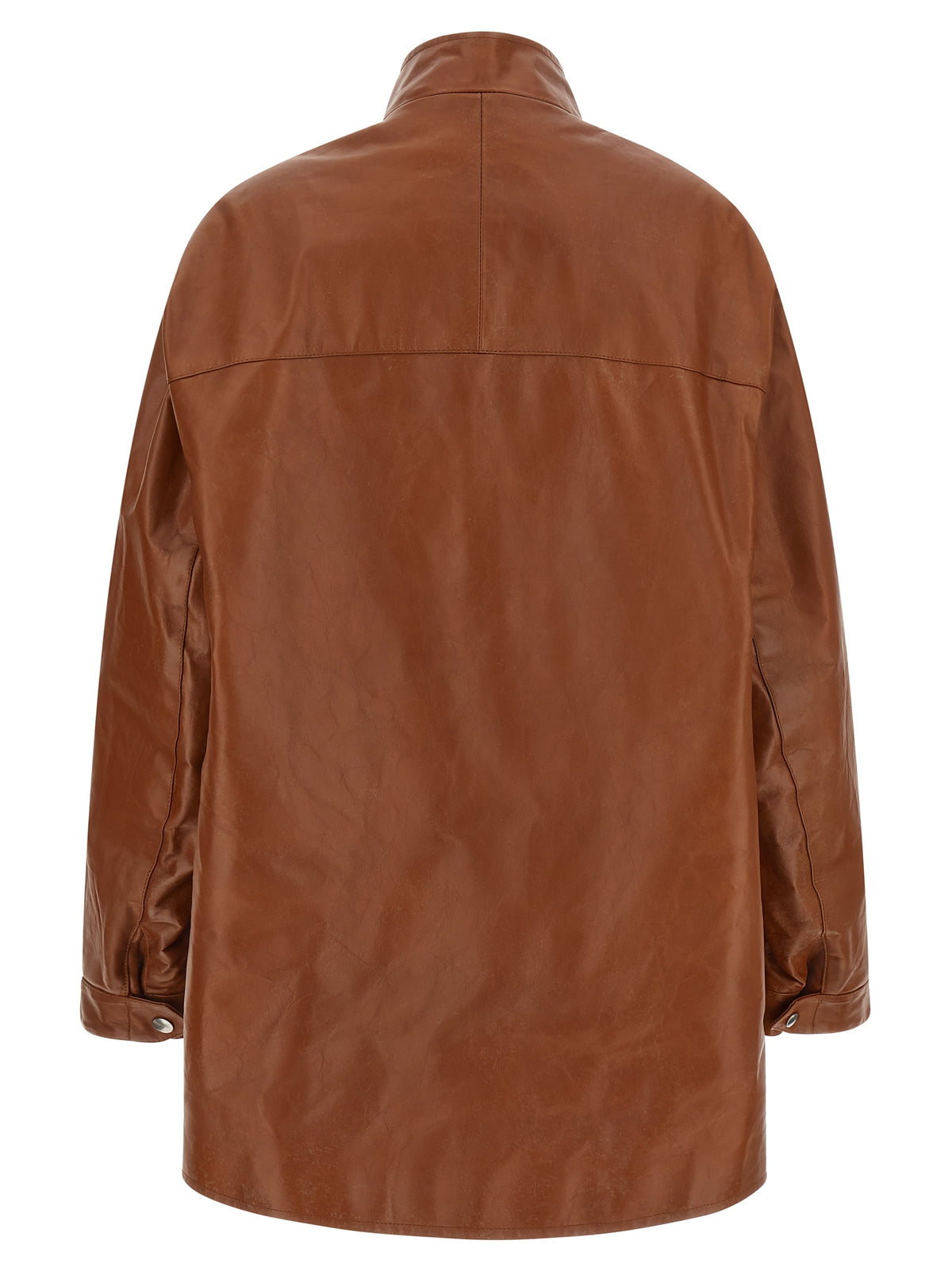 Prada Brown Calfskin Leather Jacket