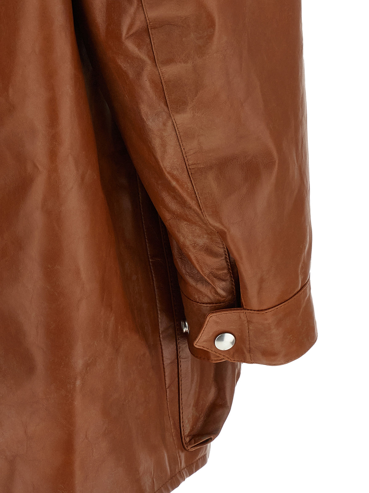 Prada Brown Calfskin Leather Jacket