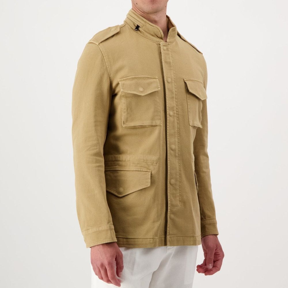 Autore Beige Cotton Full-Length Jacket