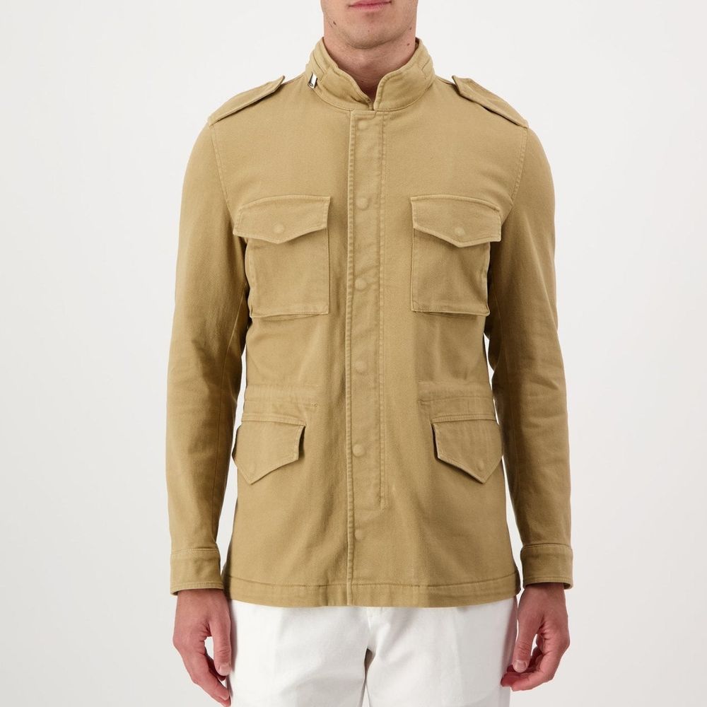 Autore Beige Cotton Full-Length Jacket