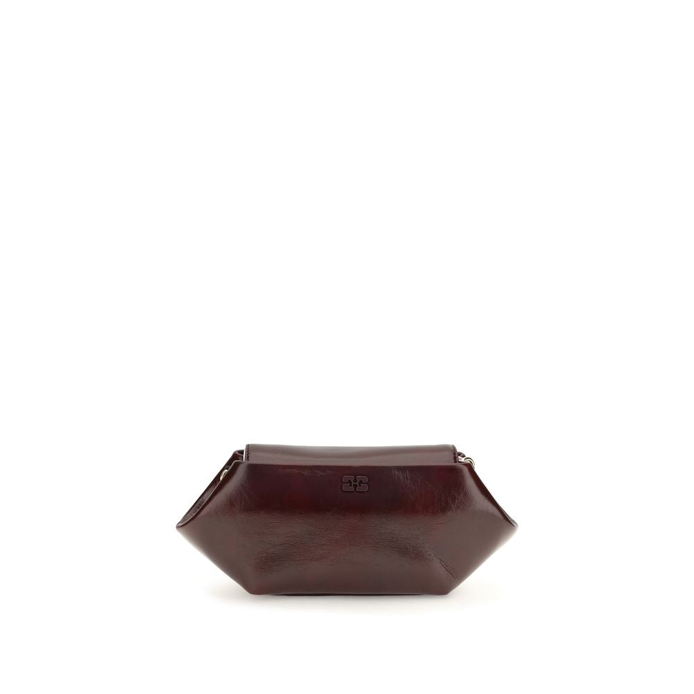 Ganni Bordeaux Polyethylene Shoulder Bag