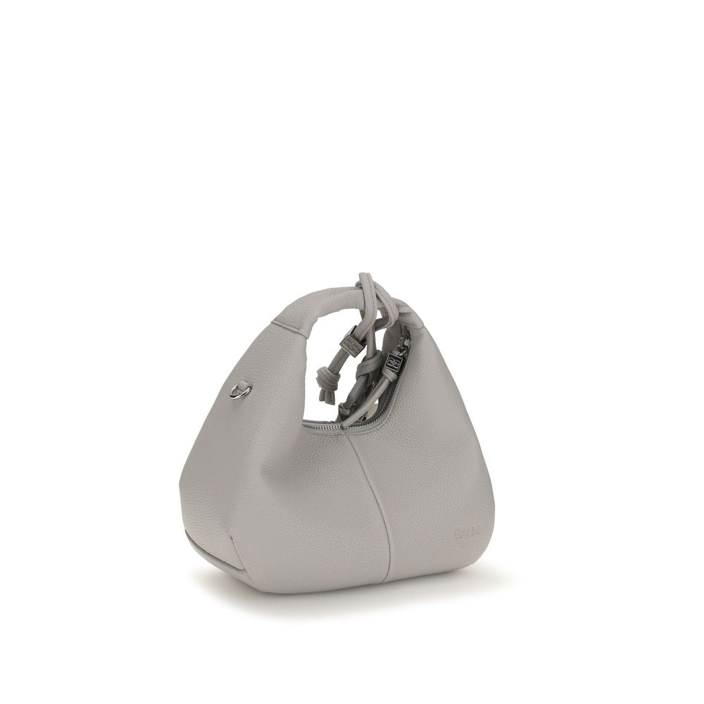 Ganni Gray Polyester Shoulder Bag