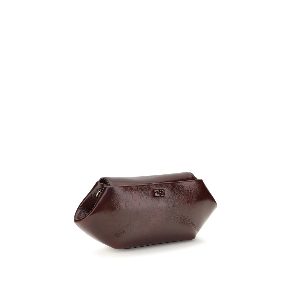 Ganni Bordeaux Polyethylene Shoulder Bag