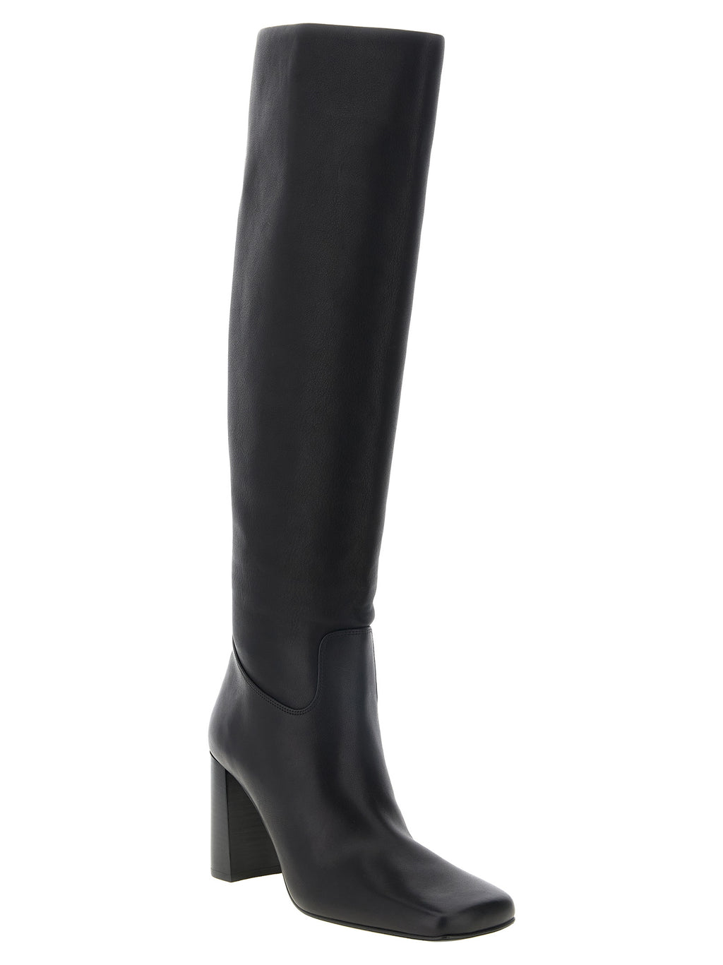 Bottes cuissardes en veau noir Khaite