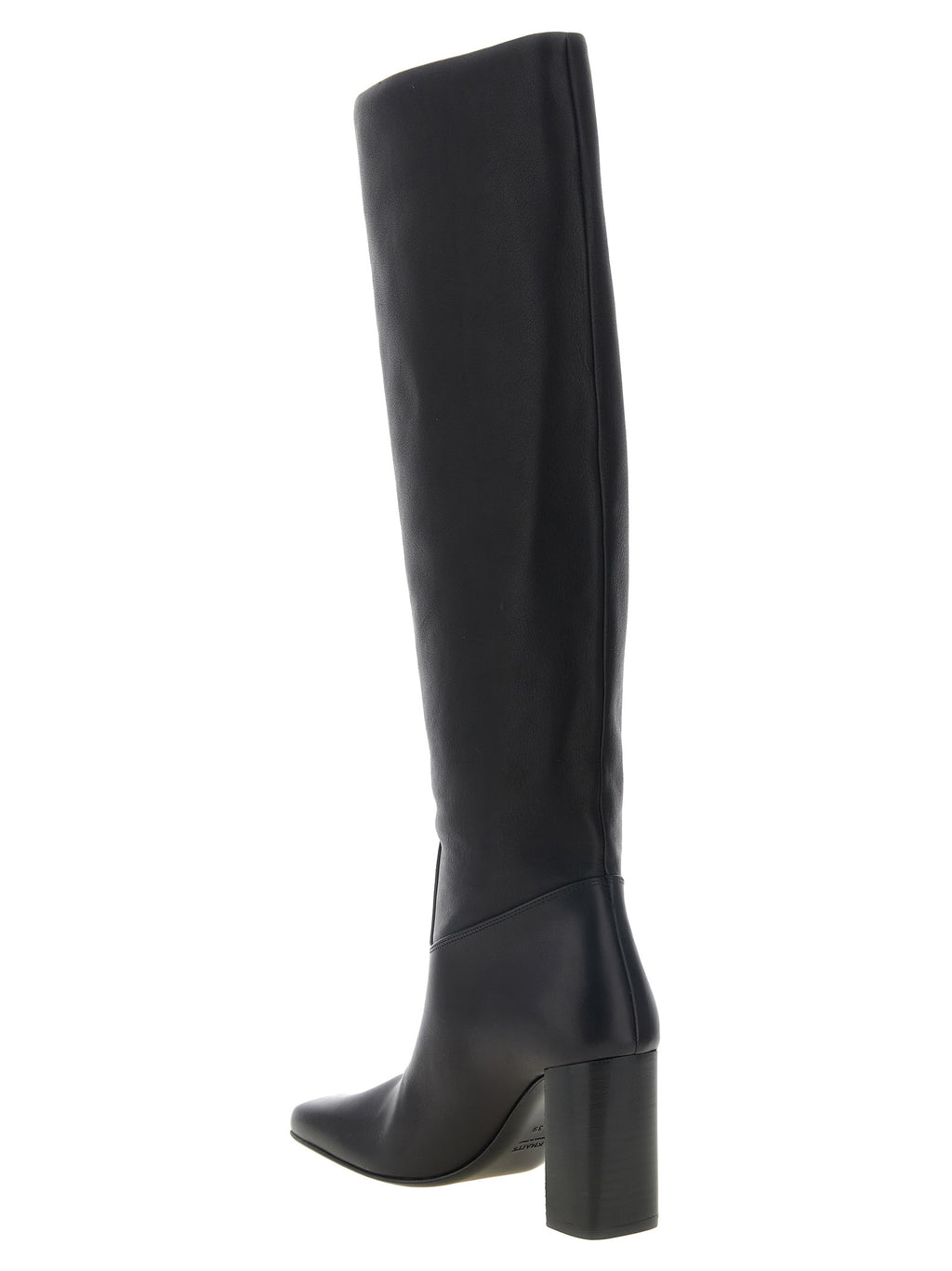 Bottes cuissardes en veau noir Khaite
