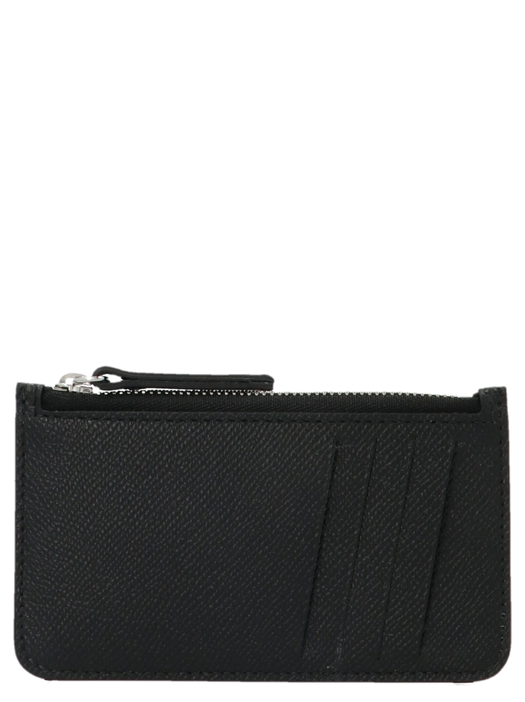 Porte-cartes en cuir de veau noir Maison Margiela