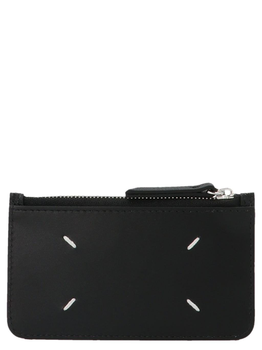 Porte-cartes en cuir de veau noir Maison Margiela