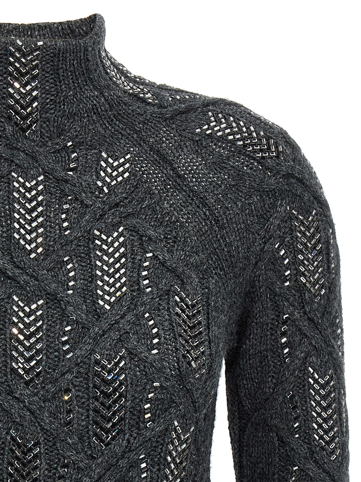 Ermanno Scervino Gray Virgin Wool Cardigan