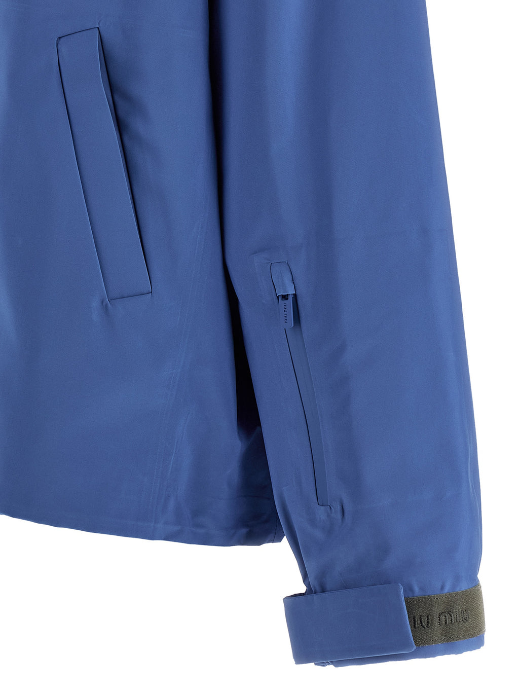Miu Miu Blue Recycled Polyester Shell Jacket