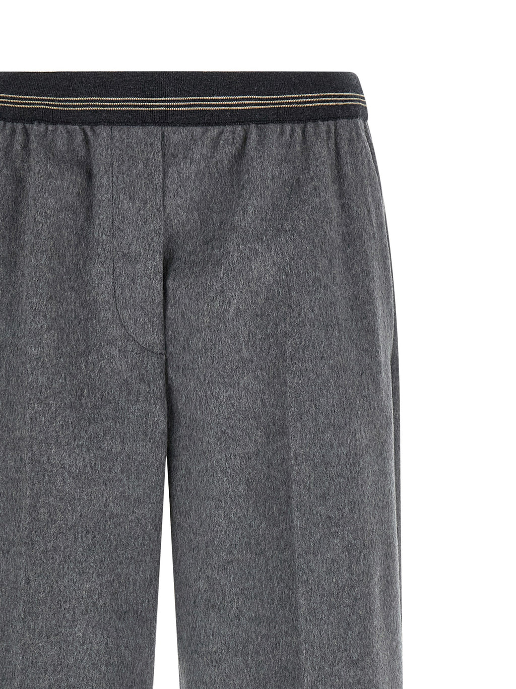 Miu Miu Gray Virgin Wool Casual Pants