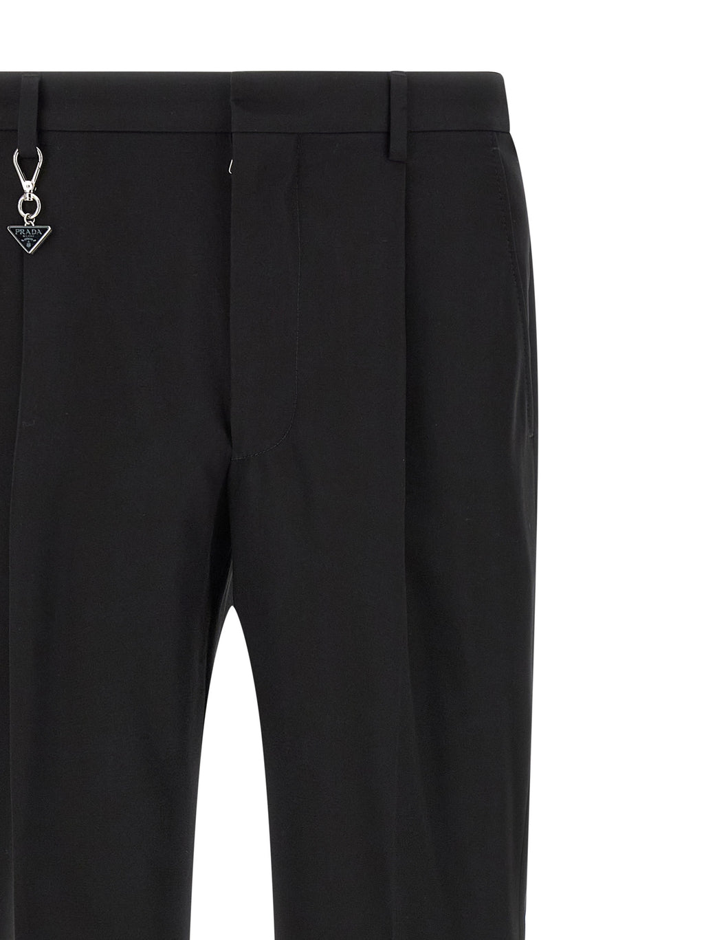 Prada Black Cotton Casual Pants