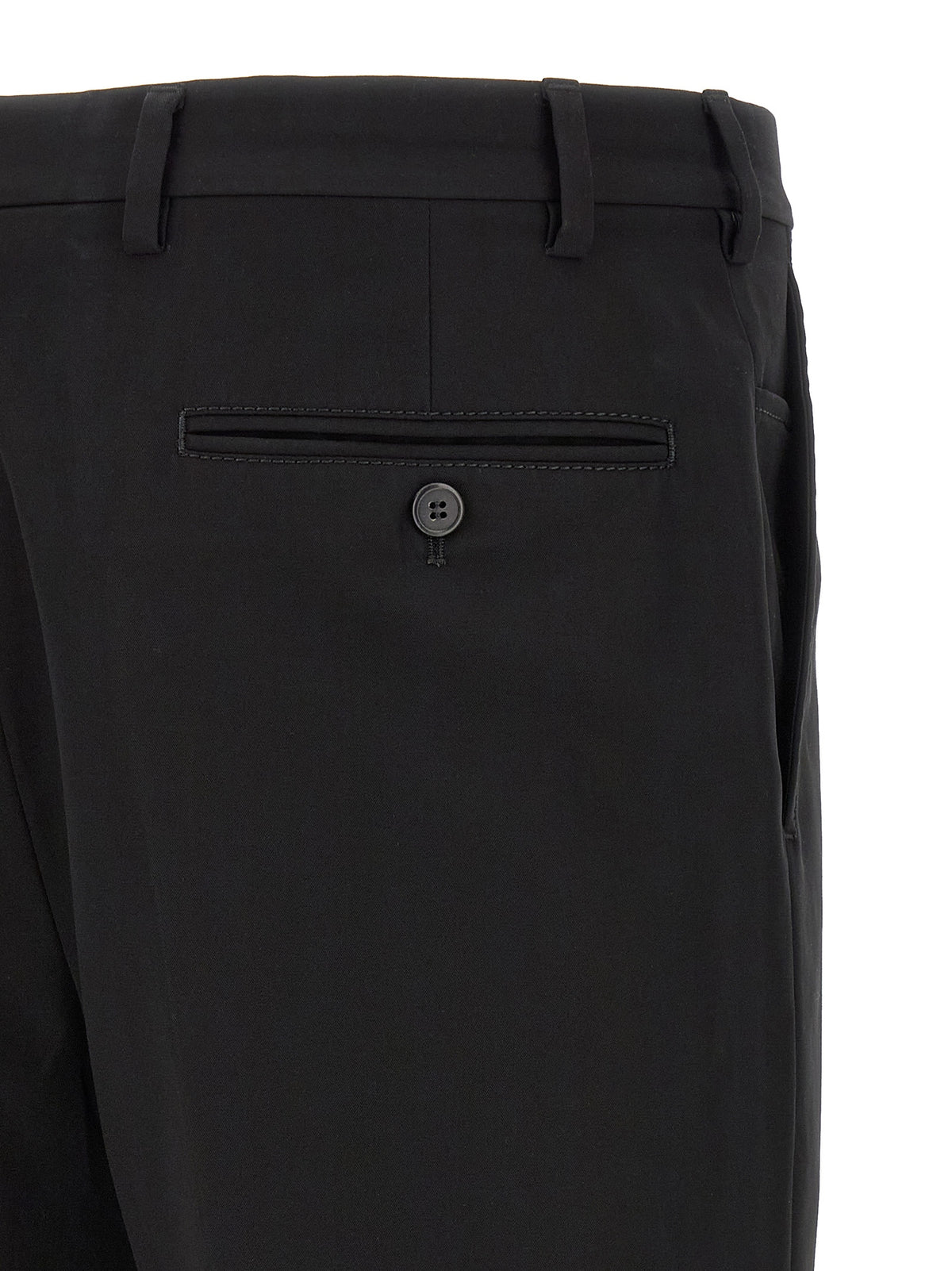 Prada Black Cotton Casual Pants