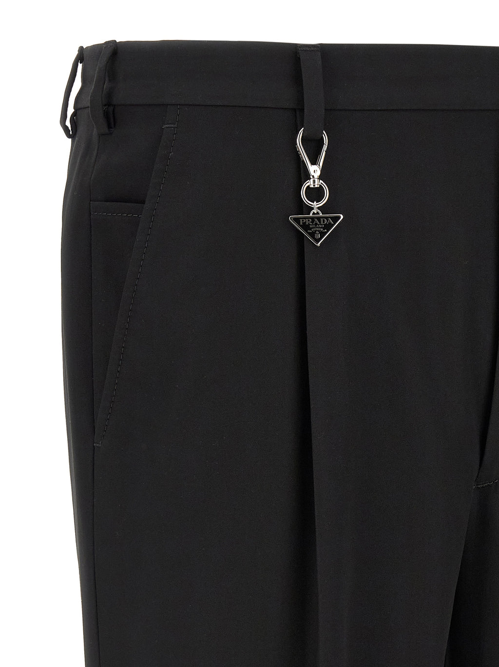 Prada Black Cotton Casual Pants