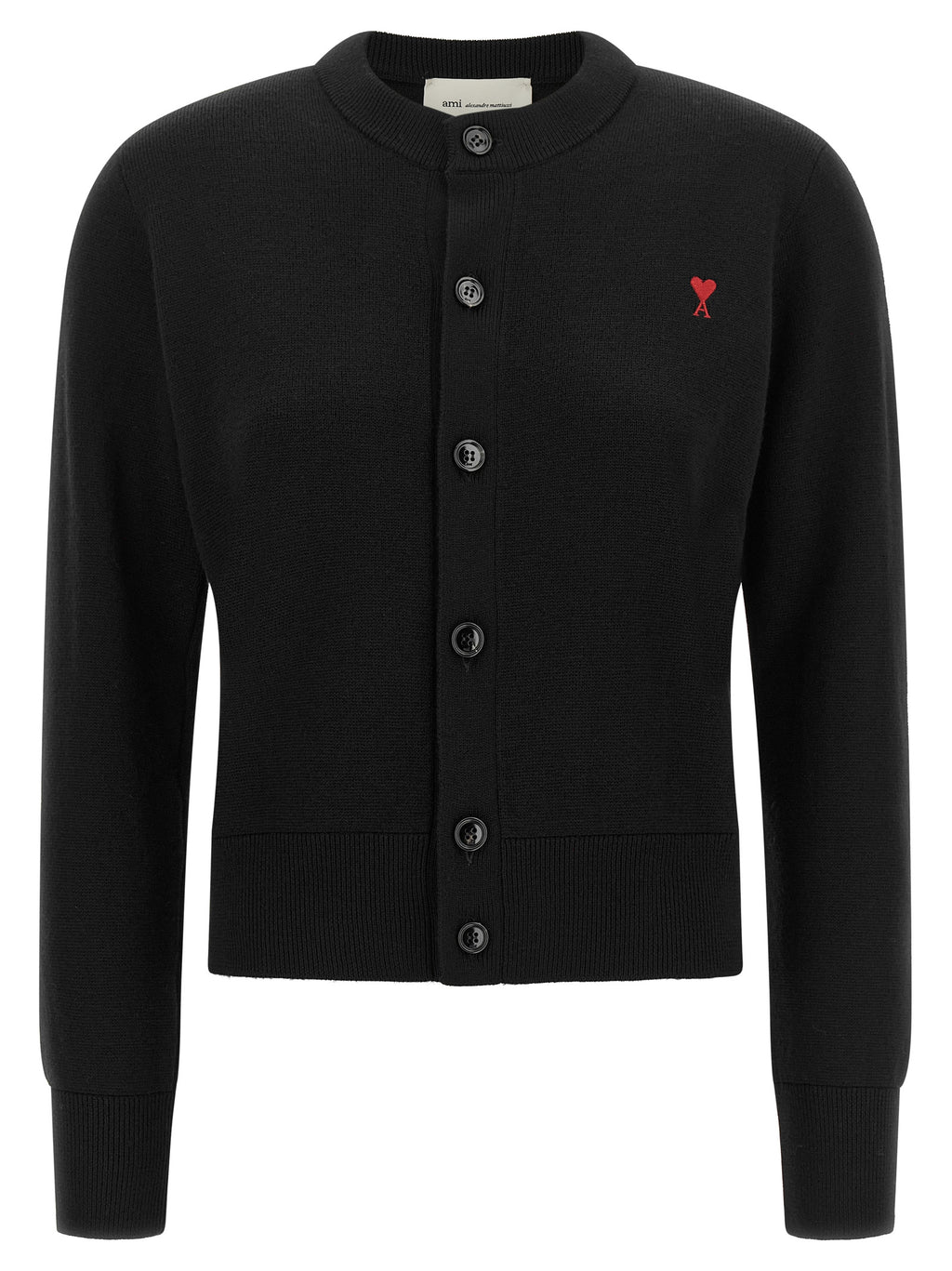 Ami Paris Black Wool Cardigan