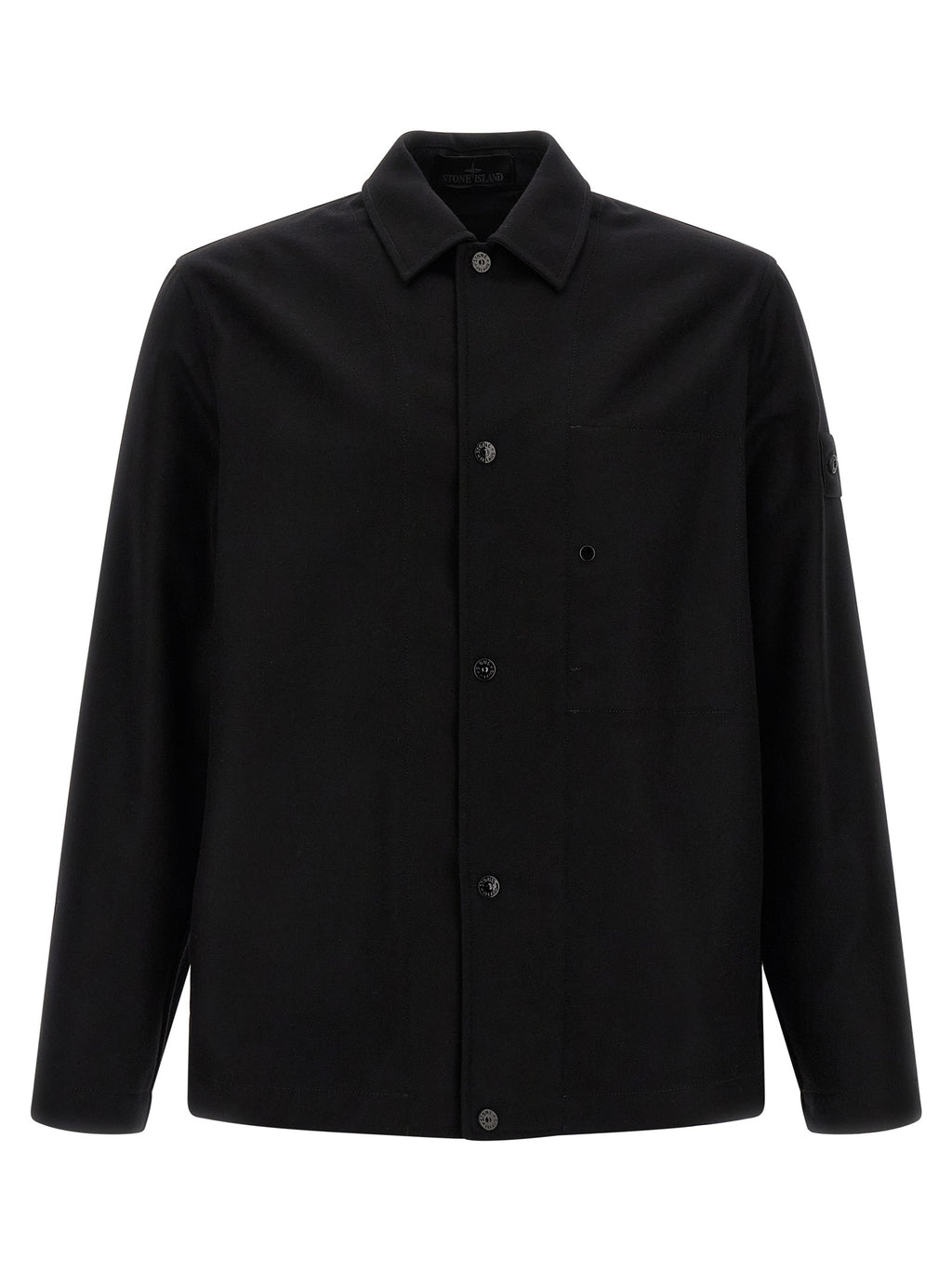 Stone Island Black Virgin Wool Blouse