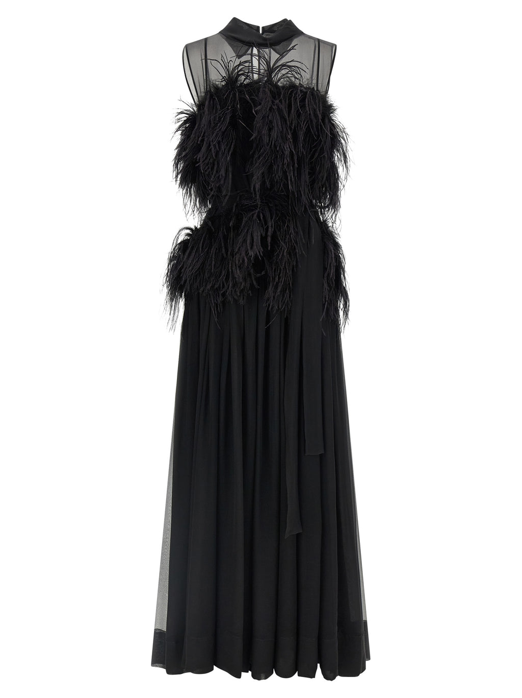 Alberta Ferretti Black Silk Long Dress