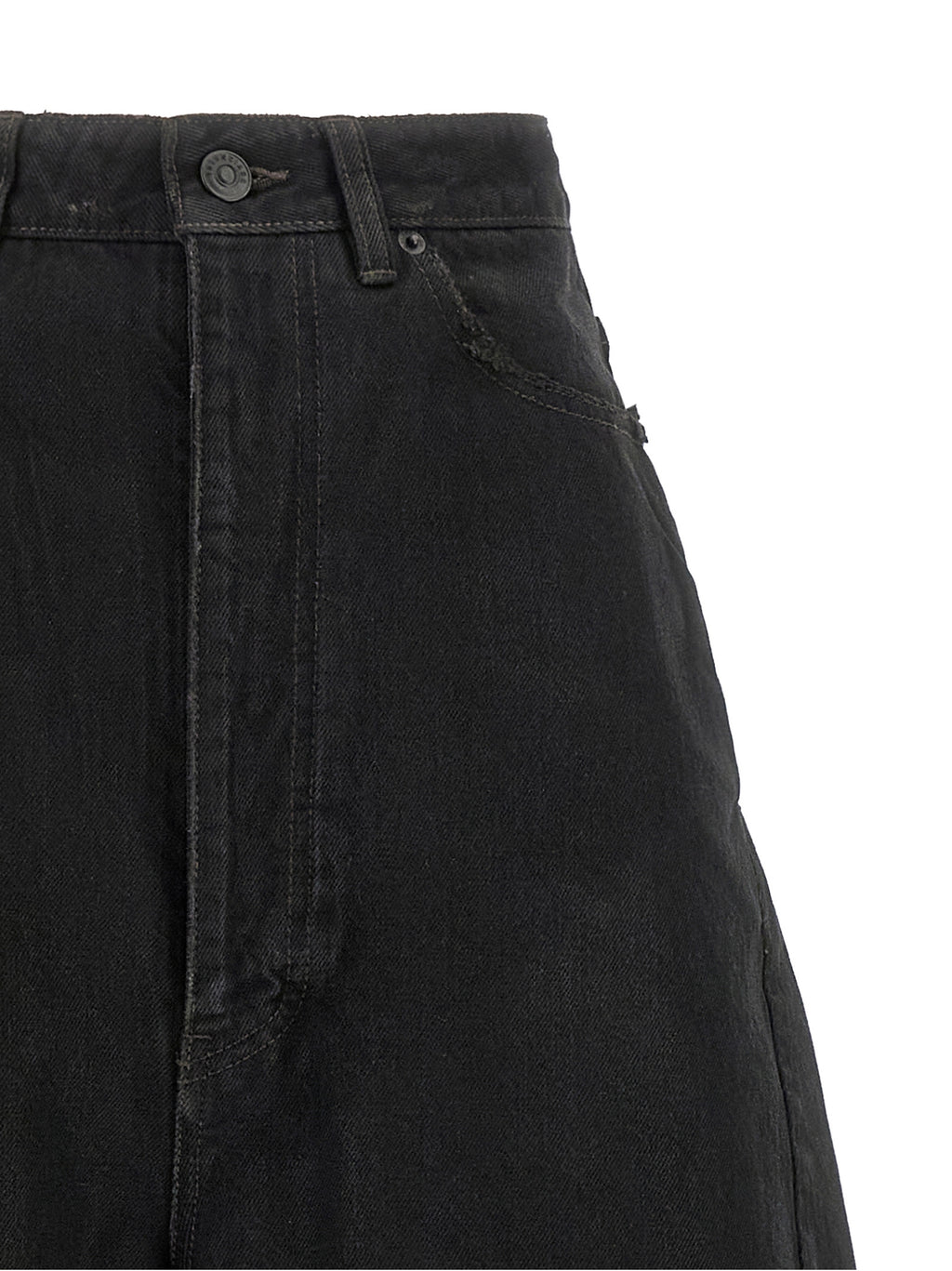 Balenciaga Black Cotton High-Waisted Jean
