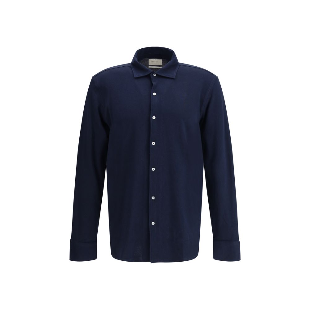 Brooksfield Black Cotton Dress Shirt