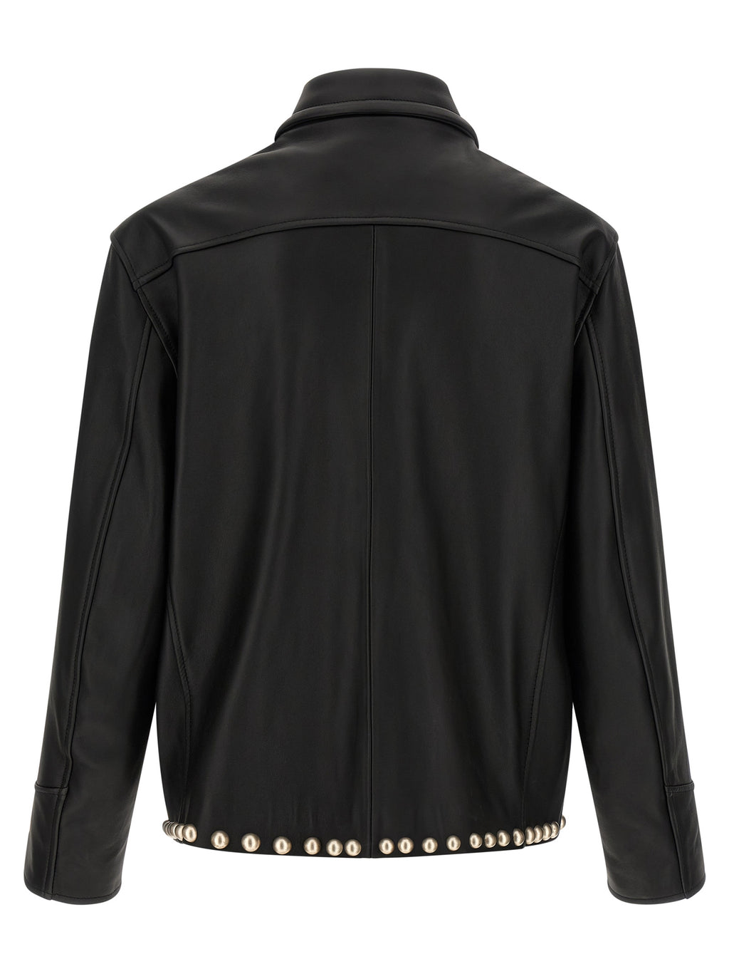 SECOND/LAYER Black Calfskin Leather Jacket