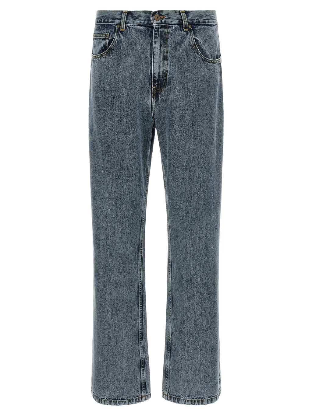 SECOND/LAYER Gray Cotton Relaxed Fit Jeans
