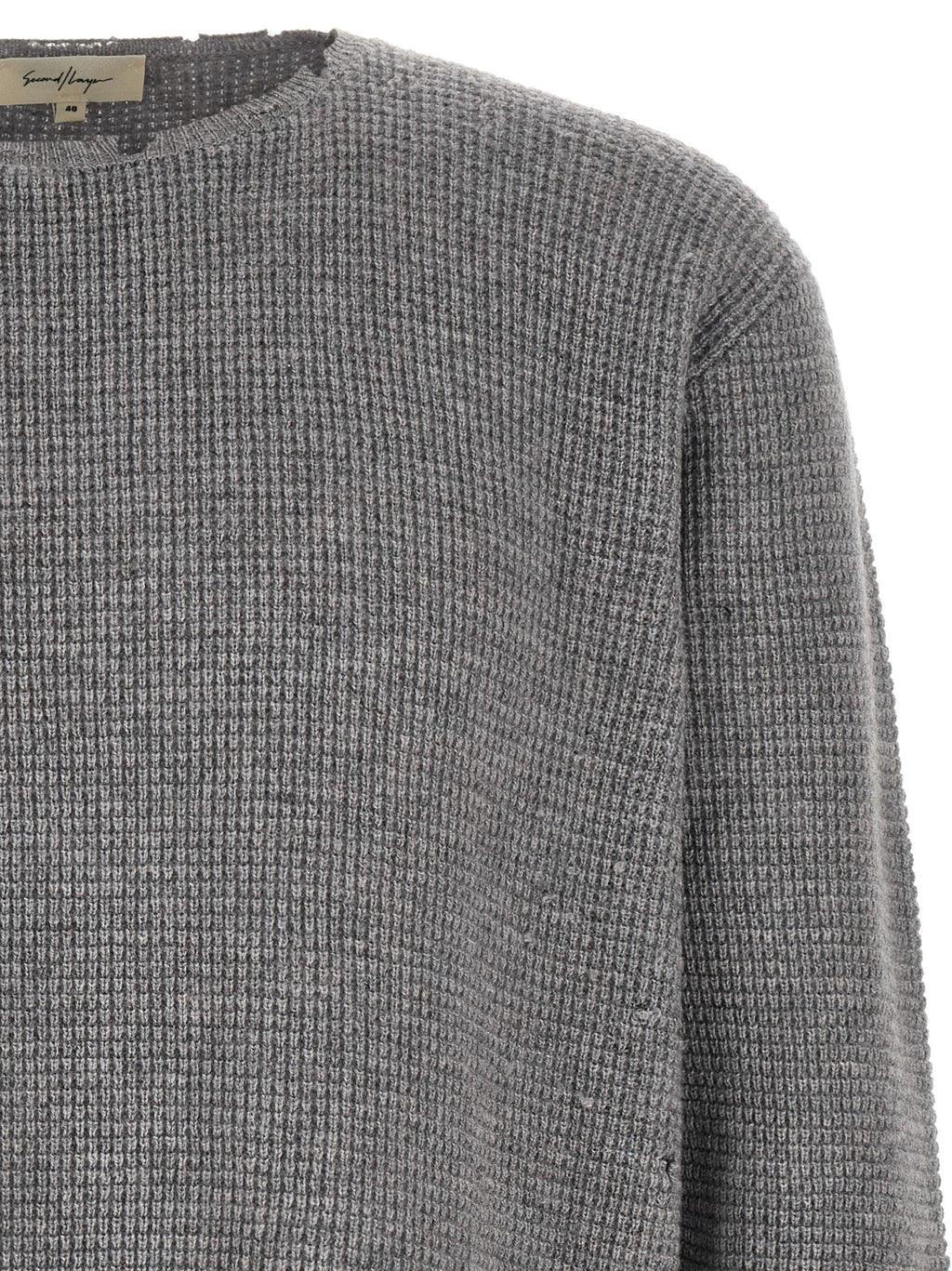 SECOND/LAYER Gray Wool Cardigan