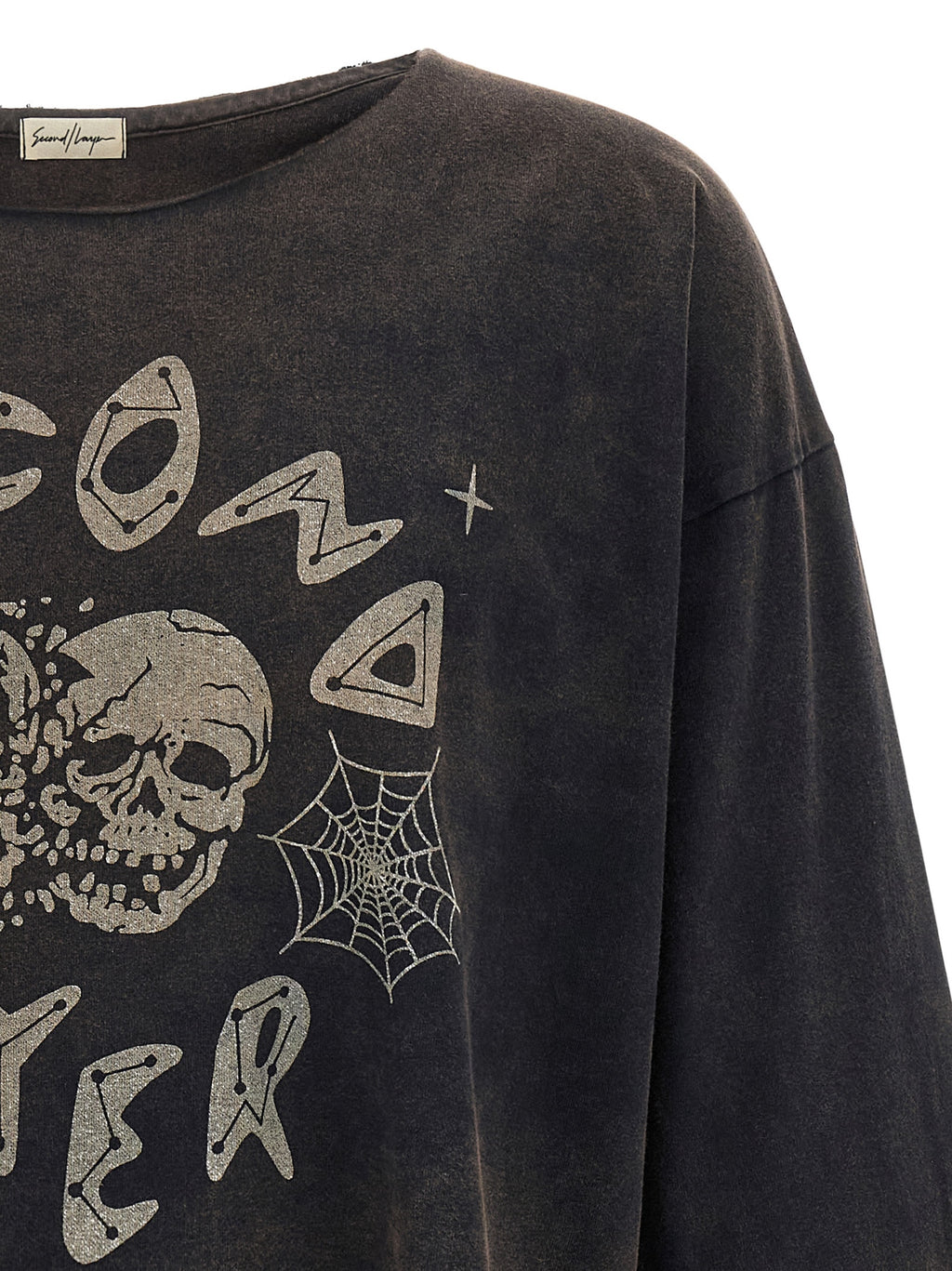 SECOND/LAYER Black Cotton T-Shirt